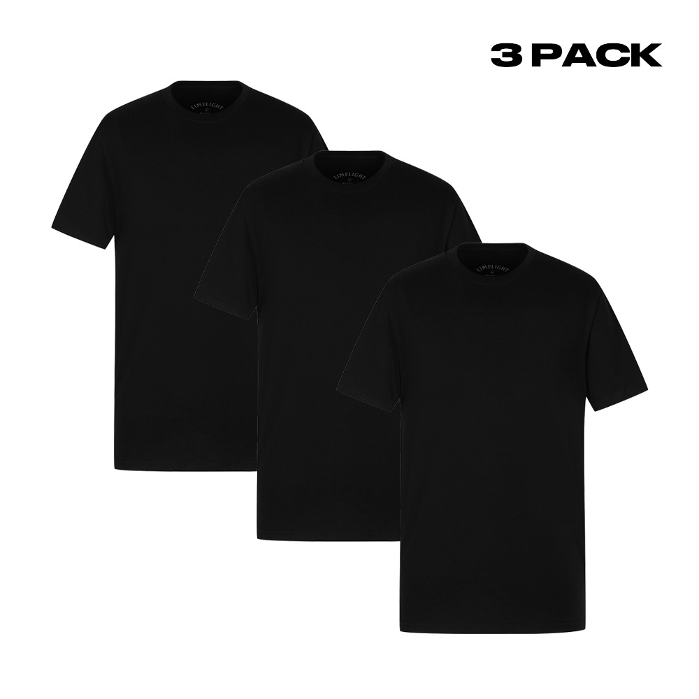 SOLID T-SHIRT 3 PACK (BLACK)
